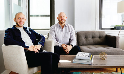 David ‘05 (left) and Andrew Heath, MBA’12, of Bombas in New York City