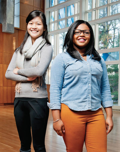 Posse Scholars Rachel Wong ’17 (left) and Tiara Zain ’17