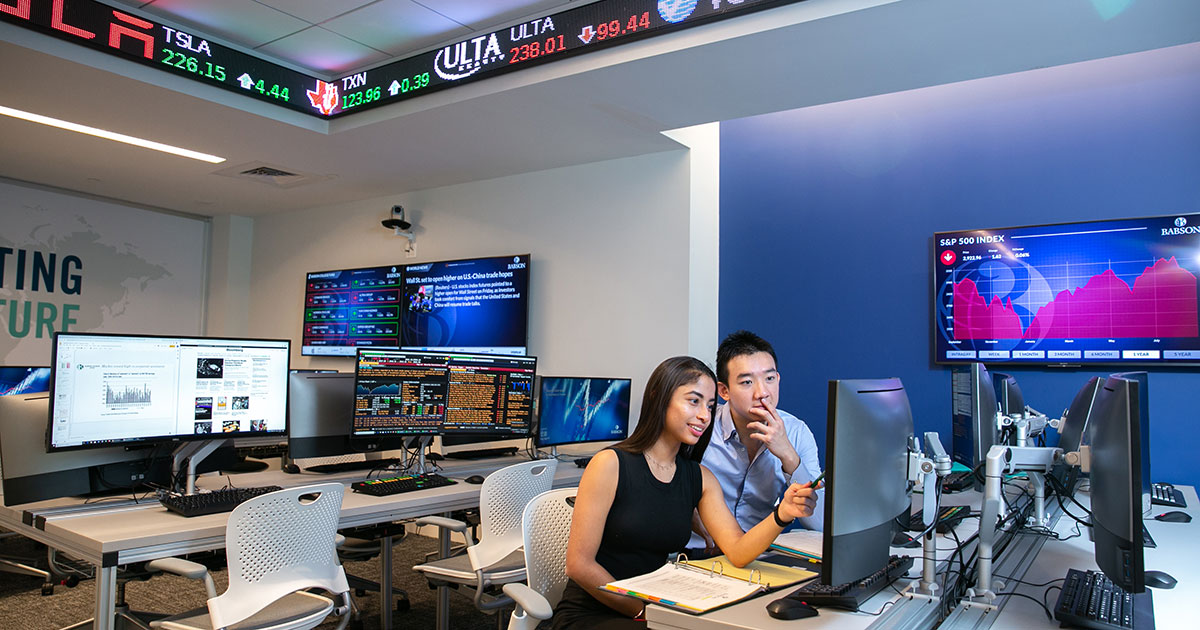 New Finance Lab Opens in Babson Commons