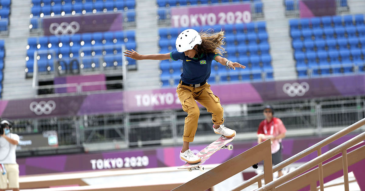 Skateboarder at the Tokyo Olympics