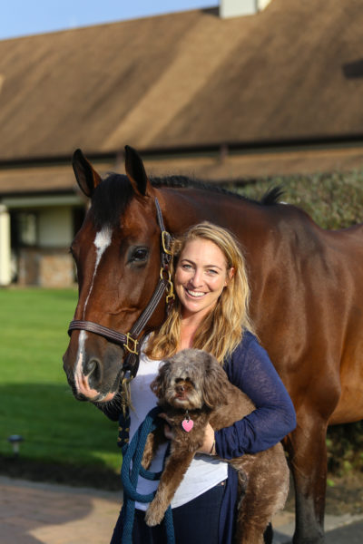 Nicole Lakin MBA'17 with her horse.