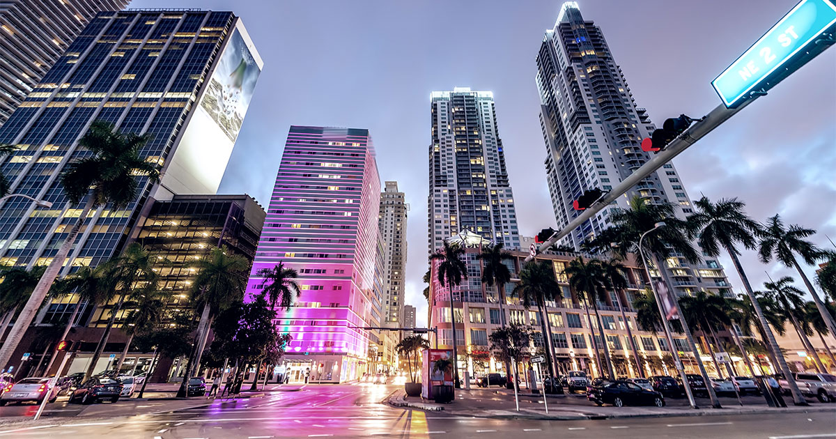 A Street Scene in Miami