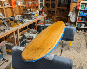 Surfboard in Garage