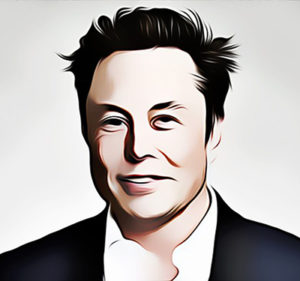 Illustration of Elon Musk, entrepreneur and new owner of Twitter