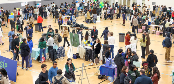 An overhead photo of the FME Expo at the Len Green Recreation and Athletics Complex