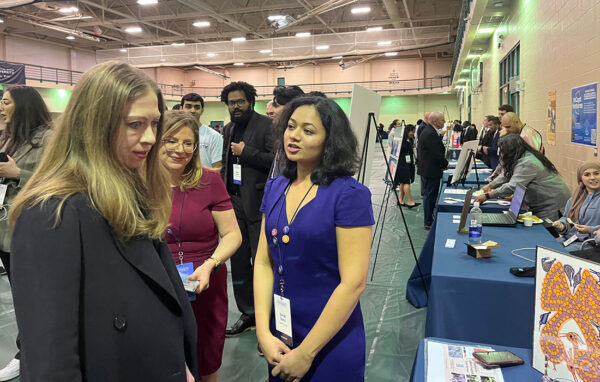 Sonal Dalvi MBA’23 and Chelsea Clinton