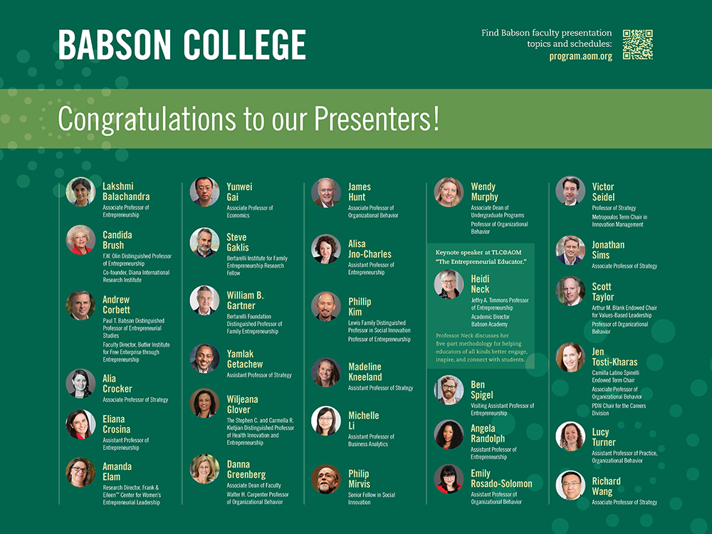 Babson Faculty Shine at Academy of Management Annual Meeting