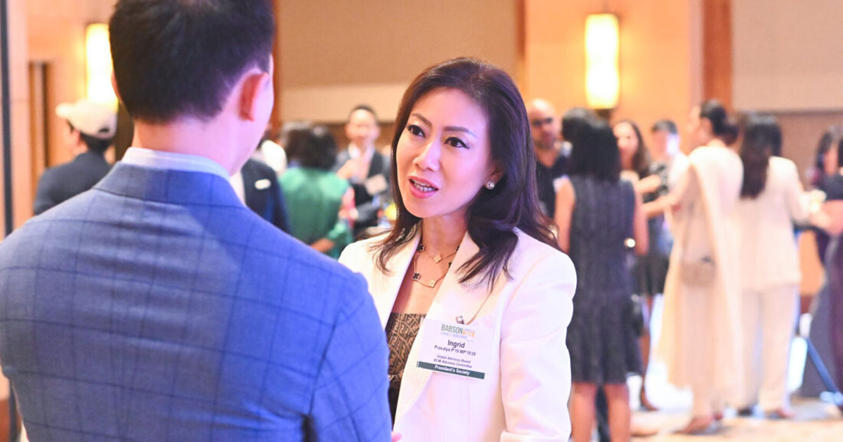 The connections and inspirational speakers at Babson Connect Worldwide conferences have kept Ingrid Prasatya P’19 ’20 coming back for more.