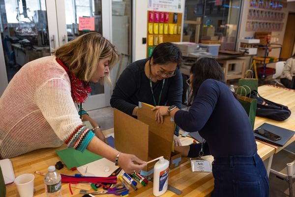 Educators collaborate during a prototyping exercise as part of Price-Babson Symposium of Entrepreneurship Educators.