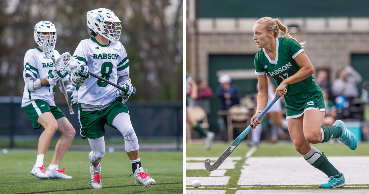 Side-by-side action photos of Will Spangenberg and Jackie Hill