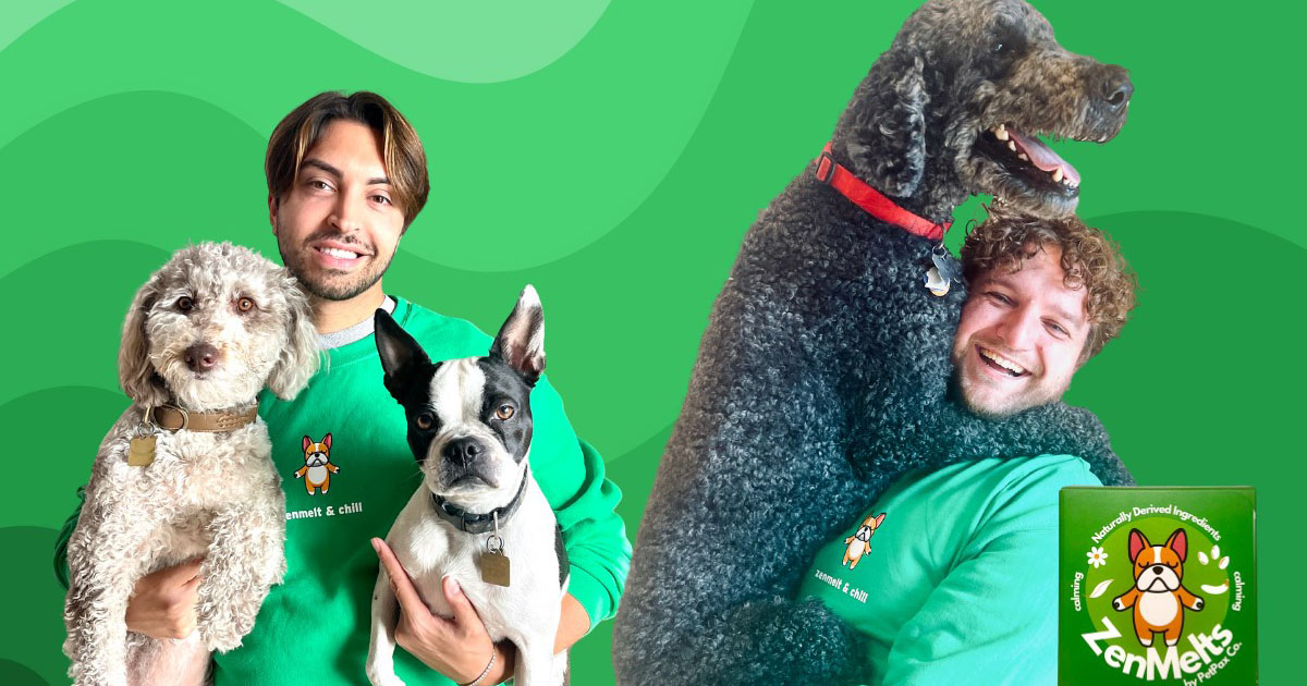 Nathan Ruff MBA’24 and Anthony Gatti MBA’24 bonded over their anxious dogs, which lead them to create a dog supplement company called PetPax Co.