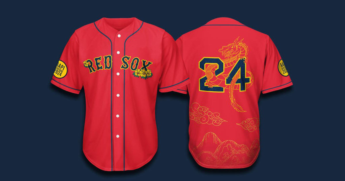Red Sox jersey celebrating AAPI month.