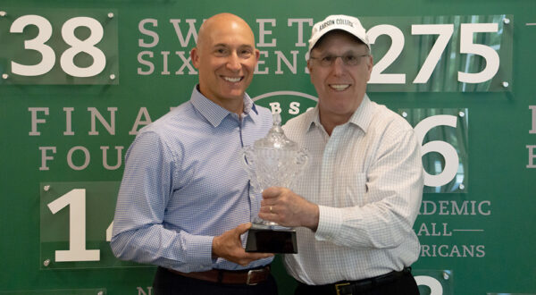 Mike Lynch and President Stephen Spinelli Jr. with the trophy