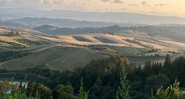 View of the Tuscany countryside from Castelfalfi