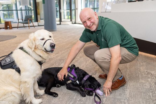 New Provost Ariel Armony greets Roger and Gracie