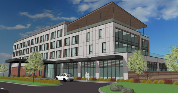 Artist rendering of the new 77,600-square foot Executive Lodge and Conference Center
