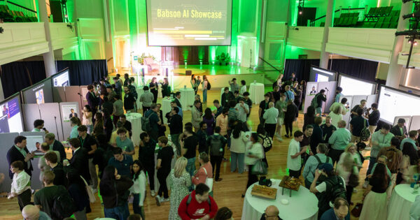 An overview of Knight Auditorium during the showcase