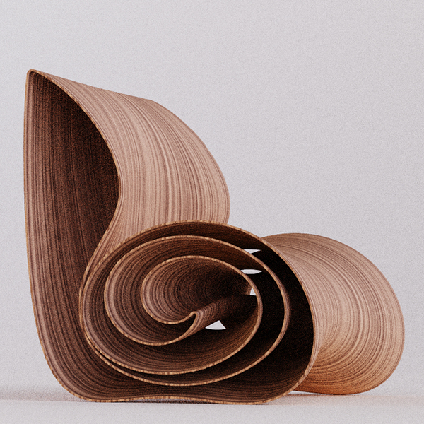Side view of the chair