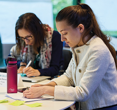 Students work on a project during a LEAP session