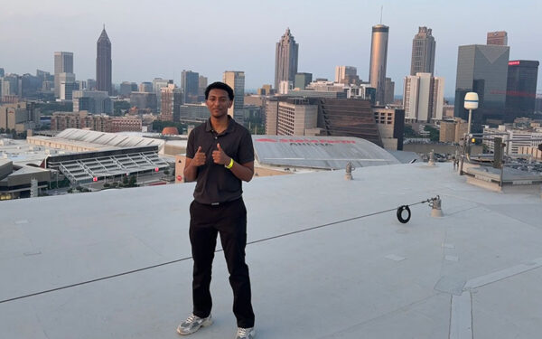 the roof of Mercedes-Benz Stadium
