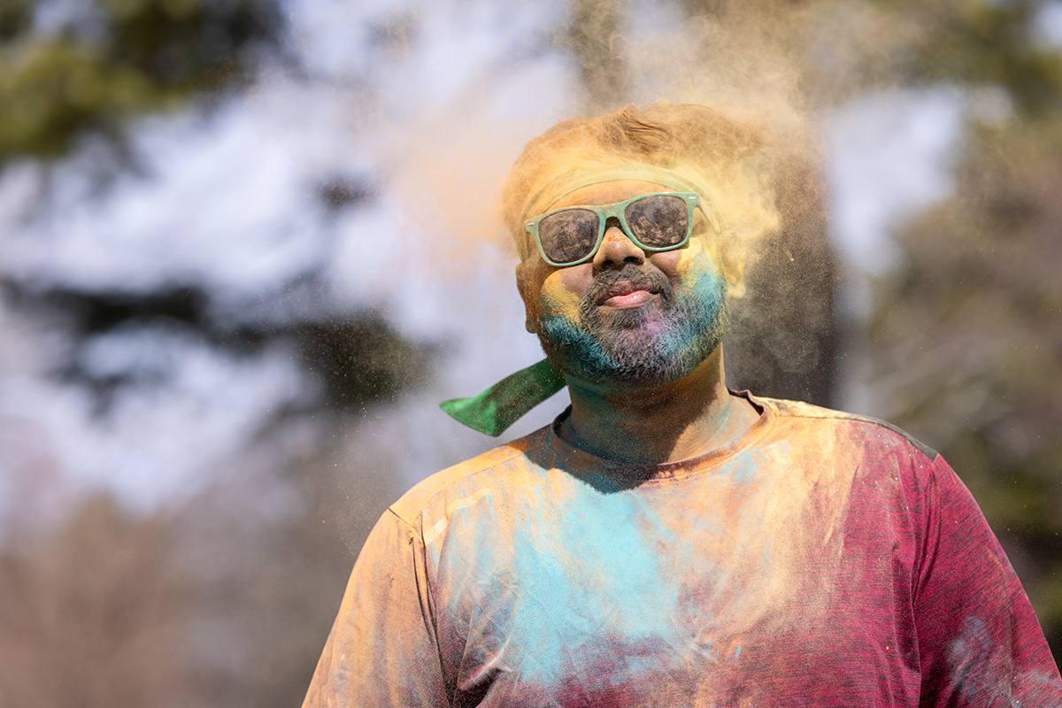 Holi Festival in the Trim yard.