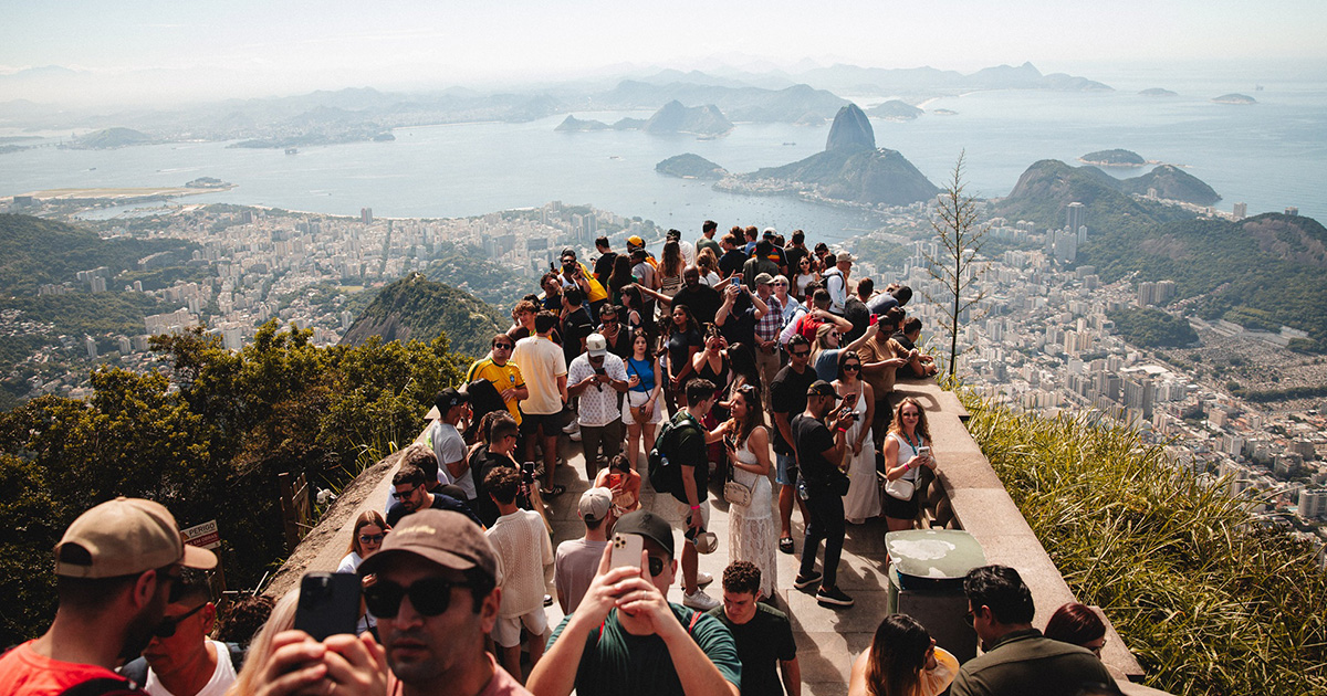 The view of Rio from the mountain where Christ the Redeemer sits