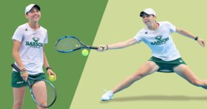 Matia Cristiani ’26 won three NCAA national championships, including the women’s singles title this spring, capping an extraordinary tennis career at Babson, raising the question about her place in the annals of Babson Athletics.