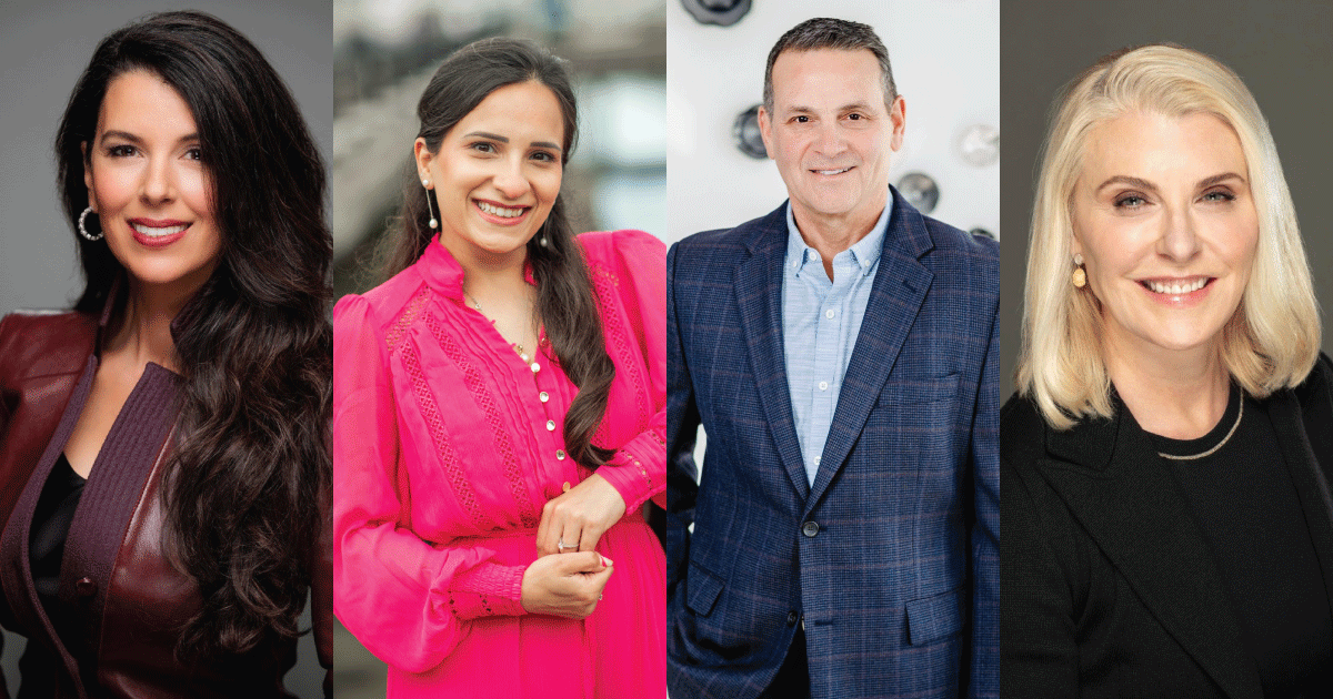 Four headshots of new Babson Trustees