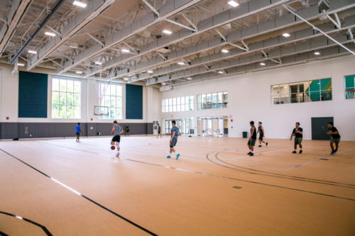 New basketball courts in Babson Recreation and Athletics Complex