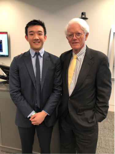 HoKwong Andrew Fu '20 with Peter Lynch