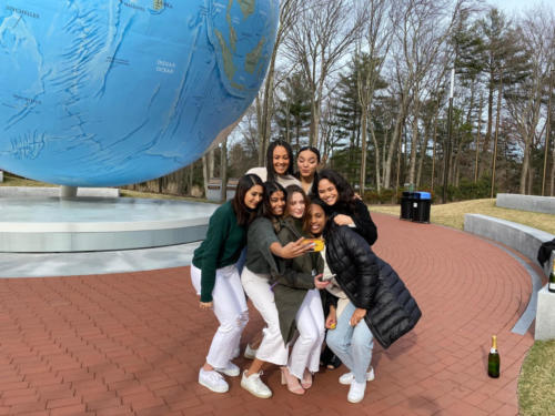 Ani Hackett '20 with classmates Gabrielle Alias, Hailey Serna, Sriya Nuguri, Natasha Santhanakrishnan, Emory Dean and Cathy Mitchell