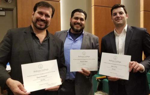 David Restainer MBA'20 with Ricardo Aitken MBA'20 and Jose Lorido MBA'20