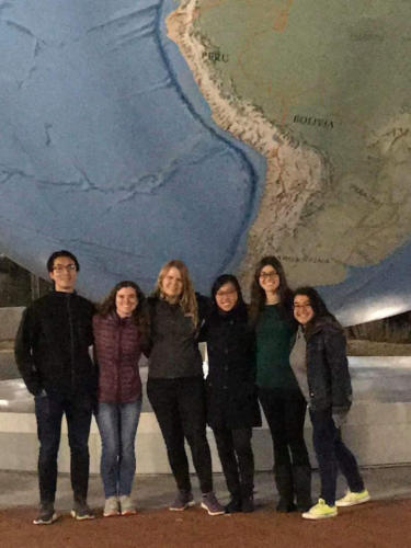 Michelle Williams '20 with friends "Scott Yang, Elizabeth Wheeler, Michelle Ong, Nori Horvitz, and Margaret Barr-Forget"Favorite memory? "Living in the Healthy Living Tower and spending time with friends."